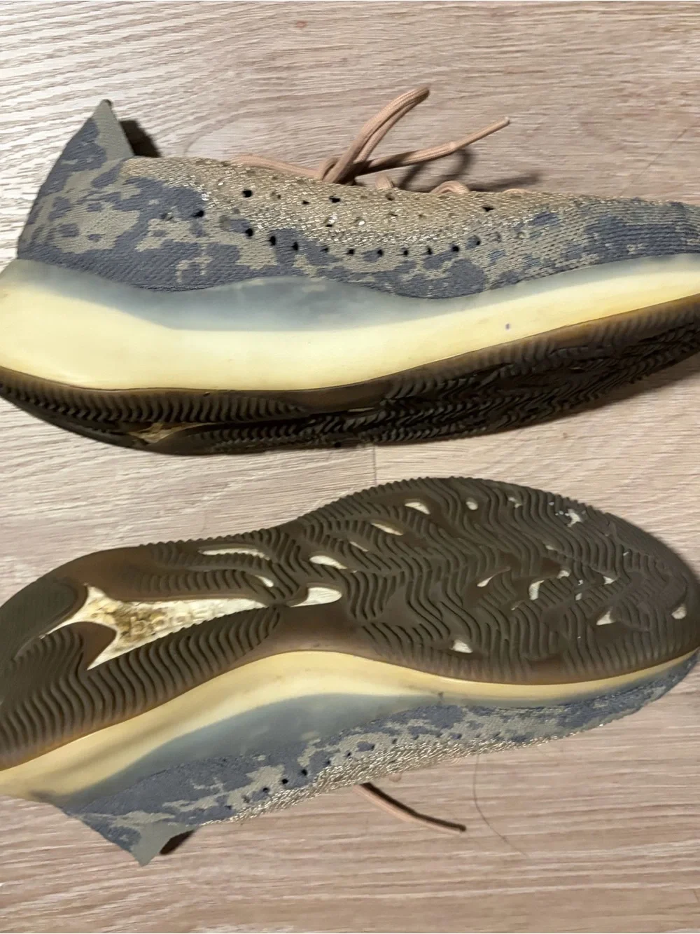 adidas Yeezy Knit Sneakers in Beige and Yellow